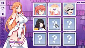 Waifu Hub Hentai Parody Game Pornplay Ep 6: Asuna Orgasms Three Times While Cuckolding Her Boyfriend!