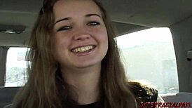 Park girl handles two massive black cocks in a wild deepthroat session