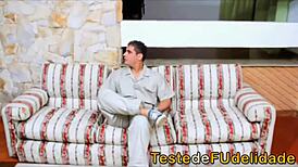 hot teen giving blowjob on all fours 😘