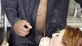 couple of bisexual girls sharing the plumber's big black cock