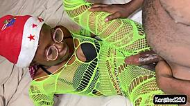 Fucked her petite 18+ pussy to celebrate christmas day