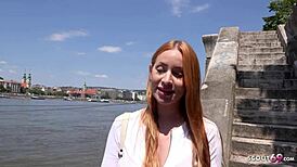 German Scout - Ginger Kiara with Big Tits Picked Up for Street Fuck