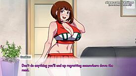 My Hero Academia Ochako Uraraka Explores Tight Pussy And Ass In Anime Hentai Game Waifuhub Part 5