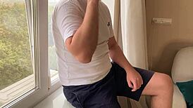 russian stepmom and stepson catch each other masturbating, then fuck hard. amateur clip with real talk.