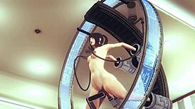 Yumiko fucks sex machine and futanaris in hentai