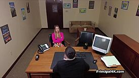 Soccer Mom Sucks Dildo While Getting Fucked Hard