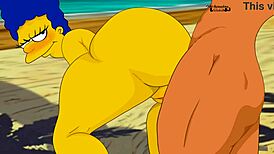 Hey, check Marge Simpsons in sexy 3D cartoon porn 2025! 😍