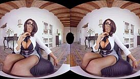 Remote interview conducted at virtualrealporn com for 3d porn casting