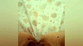 Greta goes to the bathroom and then warms up under the blanket