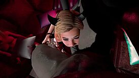 Fucking a stripper with BBC in front of guests in 3D hentai