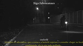 Casada Flashes on Street While Cuckold Voyeur Films Naughty Upskirt Thrills