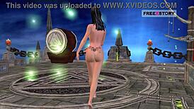 wow, this 3d cartoon of an indian teen posing sexy is unreal!