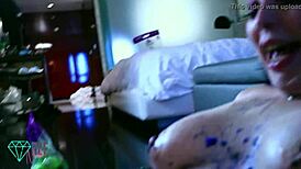 Alternative girls get messy with rough throat job and anal sex