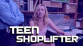 The petite teen thief at the office loves sucking big cocks