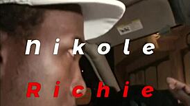 Nikole Richie rides boyfriend's huge cock in her shaved snatch