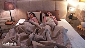 Lilly Bella and Mia Trejsi Intense Scissoring and Pussy Licking