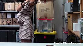 Ebony Teen Caught Stealing With Big Cock