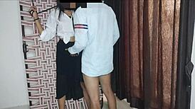 Soniya bhabhi engages in sex with her classmate.