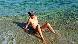 ever think a natural girl enjoys nudism at a public beach?
