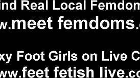 Simona surprises bella with foot play session