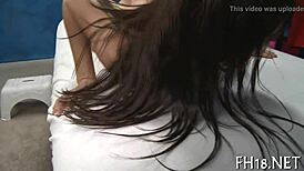 Massage session ends with pleased relaxation