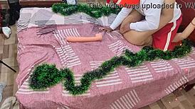 Sucking my big ass stepmom's pussy and ass for christmas