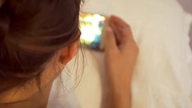 Teen Couple Creampied While Bent Over On Phone.