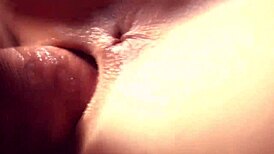 Close-up view of doggystyle pussy fucking with a teen