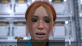 Wow, first kiss with redhead Haylee in space adventure 33! 😍