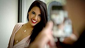 blonde learns seduction lesson at stud farm, riding big cocks.