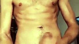 this hot soloboy shows off his big cock and cumshot