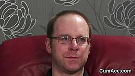 Slutty Centerfold Gets Cum Shot On Her Face Swallowing All The Juice