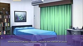 Indecent wife Hana desires fucking neighbor in NTR game with big tits and shaved pussy