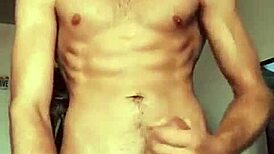 this hot soloboy shows off his big cock and cumshot