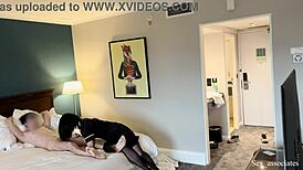 So, I flashed my dick in public to a hotel maid, and she helped me cum