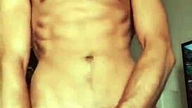 this hot soloboy shows off his big cock and cumshot