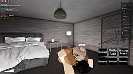 Riding big black cock in roblox porn 😏