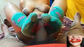Indian Footjob Delights in Amateur Girlfriend Massage Video