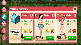 Nutaku booty farm hentai game flashing big tits