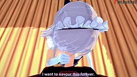 Belfast says, Come for lunch and fuck me in Azur Lane POV