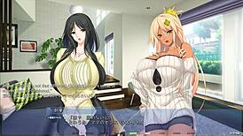 akumeru family - harem route part 1 - step-mother and step-daughter blowjob