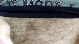 Brunette Masturbates Hairy Pussy While Boyfriend Away