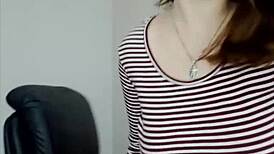 Russian Teen with Big Boobs Teases on Webcam