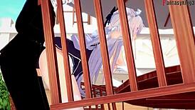 Belfast says, Come for lunch and fuck me in Azur Lane POV