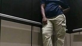 i watched this ebony big ass fingering to orgasm in public elevator