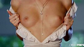 Petite Blonde Fingers Herself To Intense Orgasm.