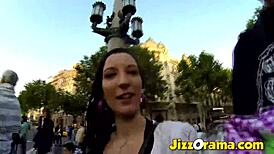 Amateur couple goes hard with rough public fucking, Jizzorama style