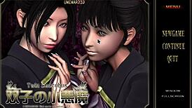 Hot Twin Succubus Blowjob Action in Anime Ep 16