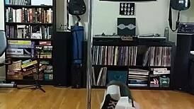 Blonde milf rips her black and white skirt