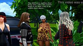 In Sims 4, Ruby and Doris meet the roadfuckers for a wild orgy.